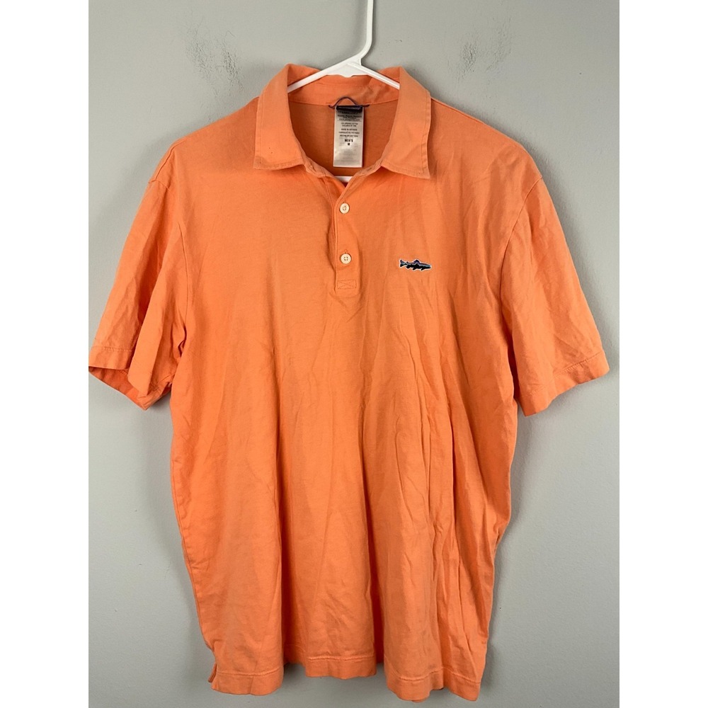 Patagonia Organic Cotton Polo Shirt Mens M Orange Short Sleeve Casual Outdoor Te